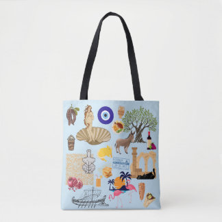 Cyprus Symbols Travel Lovers Tote Bag