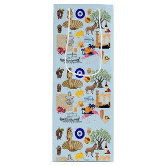 Cyprus Symbols Travel Lovers Wine Gift Bag