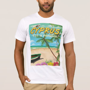 Cyprus vintage beach travel poster T-Shirt