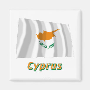 Cyprus Waving Flag with Name Magnet