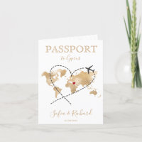 Cyprus Wedding Destination Passport World Map 