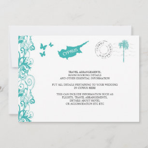 Cyprus Wedding Travel Information Invitation