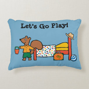 Cyril the Squirrel on Vacation Decorative Cushion