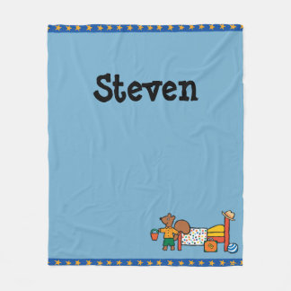 Cyril the Squirrel on Vacation Fleece Blanket
