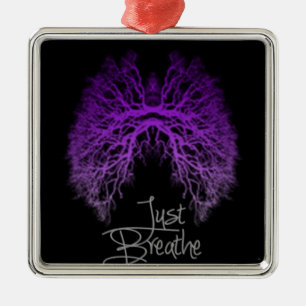 Cystic Fibrosis Awareness Metal Tree Decoration