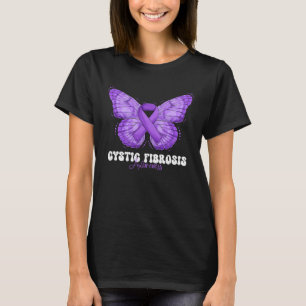Cystic Fibrosis Awareness Month Purple Ribbon Butt T-Shirt