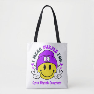 Cystic Fibrosis Awareness Ribbon Support Gifts Tote Bag