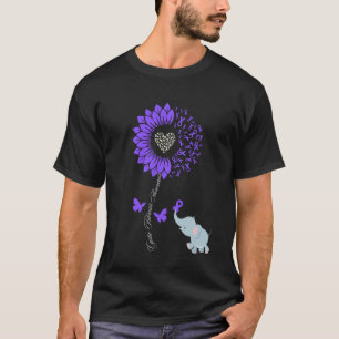 Cystic Fibrosis Awareness Sunflower Elephant Butte T-Shirt
