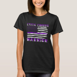 Cystic Fibrosis Awareness Warrior Vintage Usa Flag T-Shirt