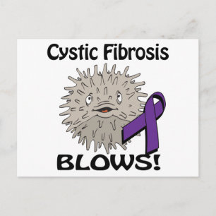 Cystic Fibrosis Blows Awareness Design Postcard