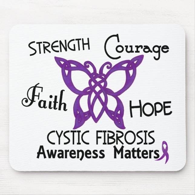 Cystic Fibrosis Celtic Butterfly 3 Mouse Pad (Front)