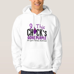 CYSTIC FIBROSIS Chick Gone Purple Hoodie