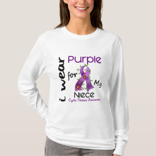 Cystic Fibrosis I Wear Purple For My Niece 43 T-Shirt