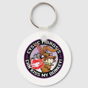 Cystic Fibrosis Kiss My Donkey Key Ring