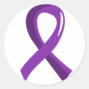 Cystic Fibrosis Purple Ribbon 3 Classic Round Sticker