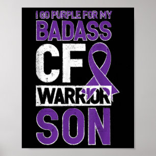 Cystic Fibrosis Shirt Cf Warrior Son Cf Awareness  Poster