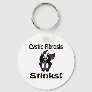 Cystic Fibrosis Stinks Skunk Awareness Design Key Ring
