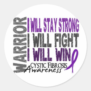 Cystic Fibrosis Warrior Classic Round Sticker