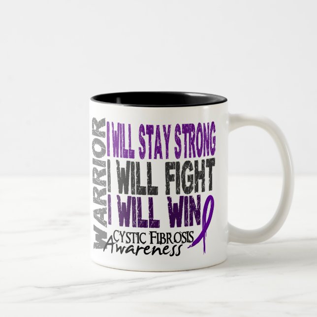 Cystic Fibrosis Warrior Two-Tone Coffee Mug (Right)