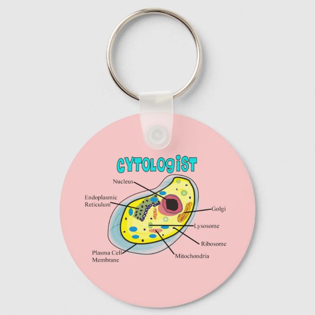 Cytologist Human Cell Drawing Gifts Key Ring (Front)