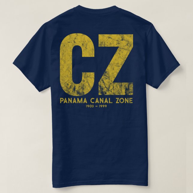 CZ (Canal Zone) in Yellow T-Shirt (Design Back)