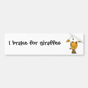 CZ- Funny Giraffe Cartoon Bumper Sticker