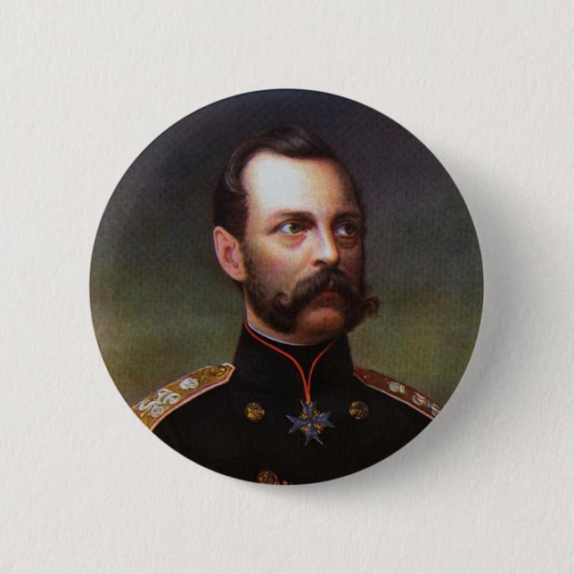 Czar Alexander II 6 Cm Round Badge (Front)