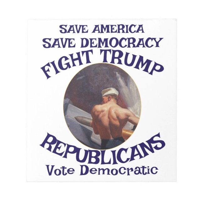 Czar Rue Liar Trump POTUS Patriotic MAGA Train WH Notepad (Front)