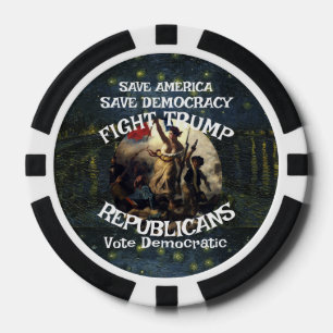 Czar Rue Liar Trump POTUS Patriotic MAGA Train WH Poker Chips