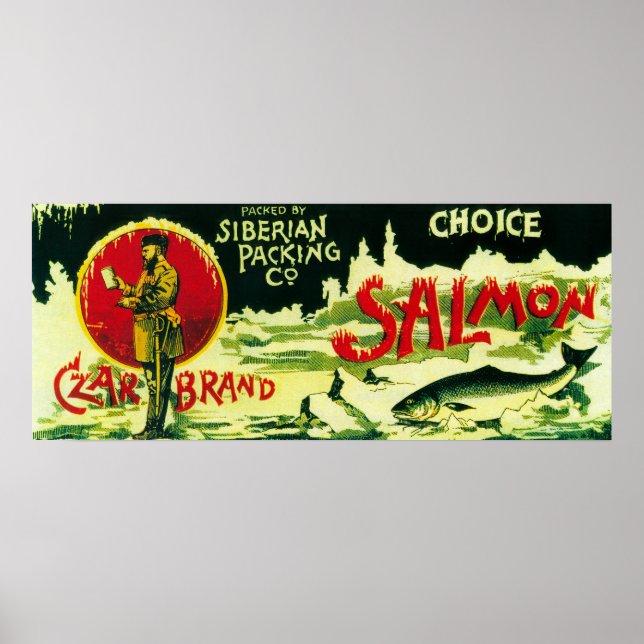 Czar Salmon Can Label Poster (Front)