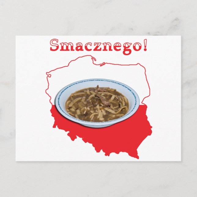 Czarnina Smacznego Polish Map Postcard (Front)