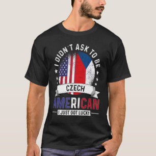 Czech American Countries Flags Pride Country Czech T-Shirt