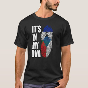 Czech And Basotho Mix DNA Heritage Flag T-Shirt