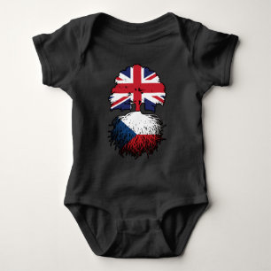Czech British UK United Kingdom Britain Tree Roots Baby Bodysuit