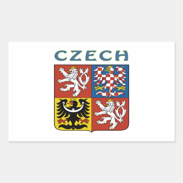 CZECH Coat Of Arms Rectangular Sticker (Front)