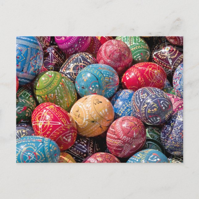 Czech Decorated Easter Eggs Postcard (Front)
