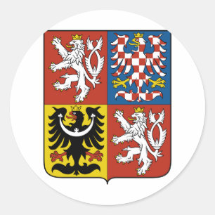 czech emblem classic round sticker