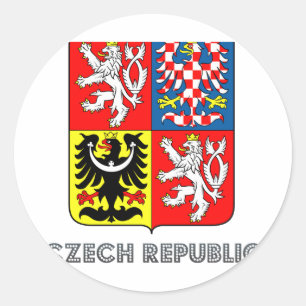 Czech Emblem Classic Round Sticker