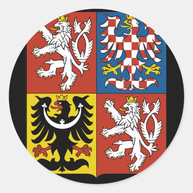 czech emblem classic round sticker (Front)