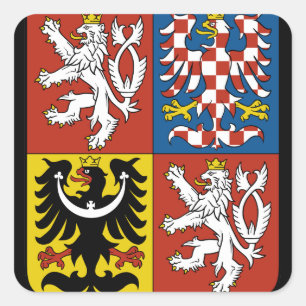czech emblem square sticker