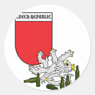Czech Emblem w/ Lion Classic Round Sticker
