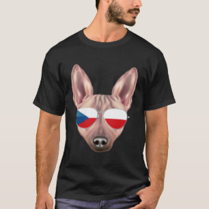 Czech Flag American Hairless Terrier Czech Republi T-Shirt