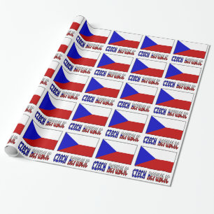 Czech Flag and Czech Republic Flag Wrapping Paper