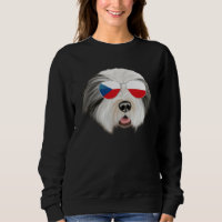 Czech Flag Bearded Collie Dog Czech Republic Pocke