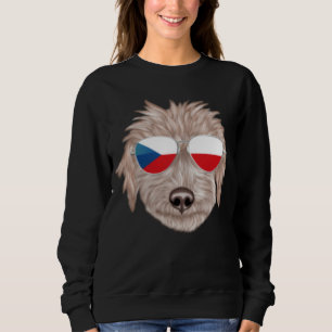 Czech Flag Bedlington Terrier Dog Czech Republic P Sweatshirt