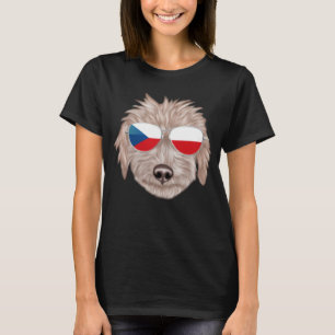 Czech Flag Bedlington Terrier Dog Czech Republic P T-Shirt