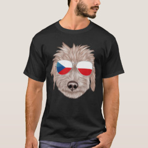 Czech Flag Bedlington Terrier Dog Czech Republic P T-Shirt