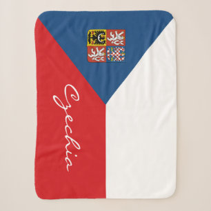 Czech Flag Blanket, patriotic, Czech Republic Sherpa Blanket