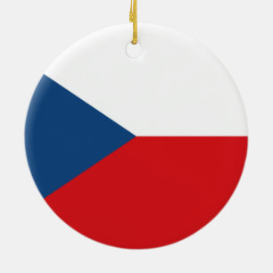 Czech Flag Ceramic Ornament