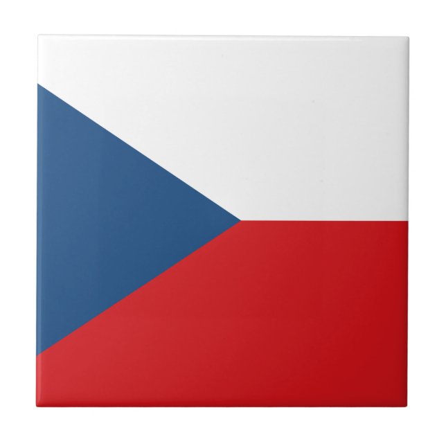 Czech Flag Ceramic Tile (Front)